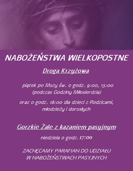 Nabożeństwa wielkopostne 2026