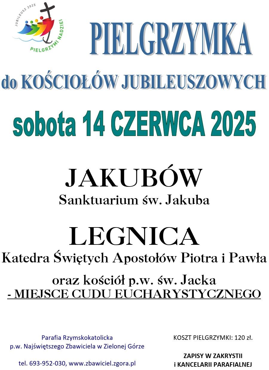 Pielgrzymka 14 czerwca Jakubów Legnica